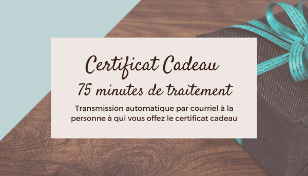 Certificat cadeau 75 minutes